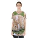 Beautiful Blue Eyed Bunny On Green Grass Skirt Hem Sports Top View1