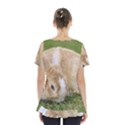 Beautiful Blue Eyed Bunny On Green Grass Skirt Hem Sports Top View2