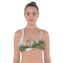 Beautiful Blue Eyed Bunny On Green Grass Cross Back Sports Bra View1