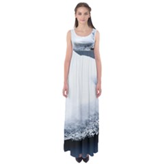 Ice, Snow And Moving Water Empire Waist Maxi Dress by Ucco