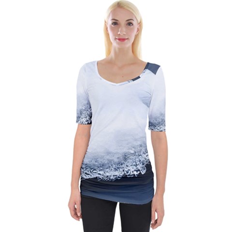 Ice, Snow And Moving Water Wide Neckline Tee by Ucco