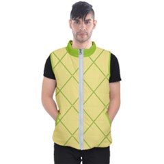 Cross Lines (green And Yellow) Men s Puffer Vest by berwies