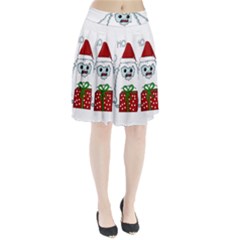 Yeti Xmas Pleated Skirt by Valentinaart