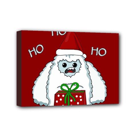 Yeti Xmas Mini Canvas 7  X 5 