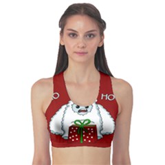 Yeti Xmas Sports Bra by Valentinaart