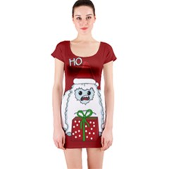 Yeti Xmas Short Sleeve Bodycon Dress by Valentinaart