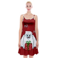 Yeti Xmas Spaghetti Strap Velvet Dress by Valentinaart