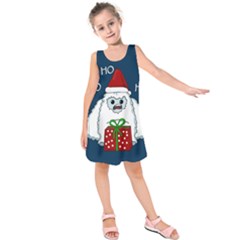 Yeti Xmas Kids  Sleeveless Dress by Valentinaart