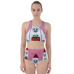 Yeti Xmas Racer Back Bikini Set by Valentinaart