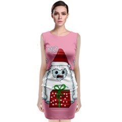 Yeti Xmas Sleeveless Velvet Midi Dress by Valentinaart