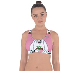 Yeti Xmas Cross String Back Sports Bra by Valentinaart