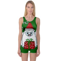 Yeti Xmas One Piece Boyleg Swimsuit by Valentinaart