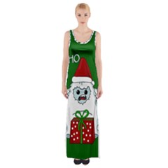 Yeti Xmas Maxi Thigh Split Dress by Valentinaart