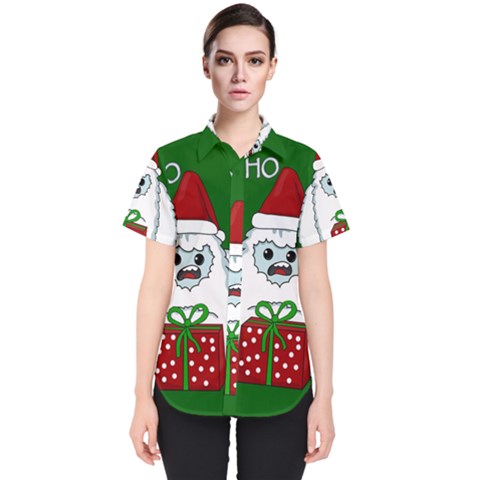 Yeti Xmas Women s Short Sleeve Shirt by Valentinaart