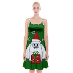 Yeti Xmas Spaghetti Strap Velvet Dress by Valentinaart