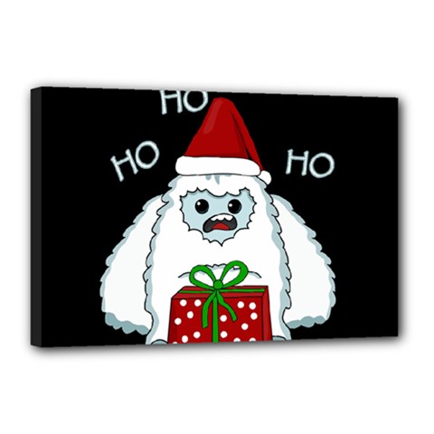 Yeti Xmas Canvas 18  X 12 