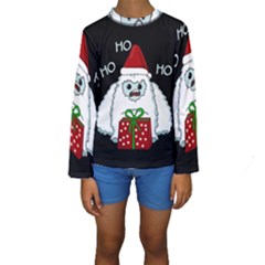 Yeti Xmas Kids  Long Sleeve Swimwear by Valentinaart