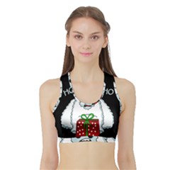 Yeti Xmas Sports Bra With Border by Valentinaart