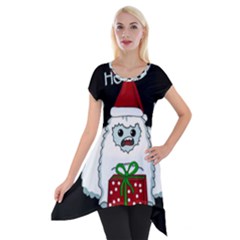 Yeti Xmas Short Sleeve Side Drop Tunic by Valentinaart