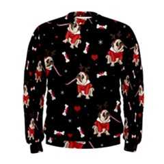 Pug Xmas Pattern Men s Sweatshirt by Valentinaart