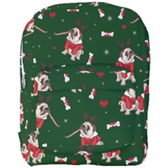 Pug Xmas Pattern Full Print Backpack by Valentinaart