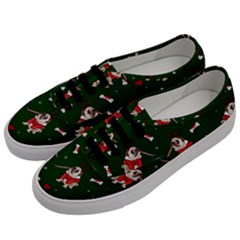 Pug Xmas Pattern Men s Classic Low Top Sneakers by Valentinaart