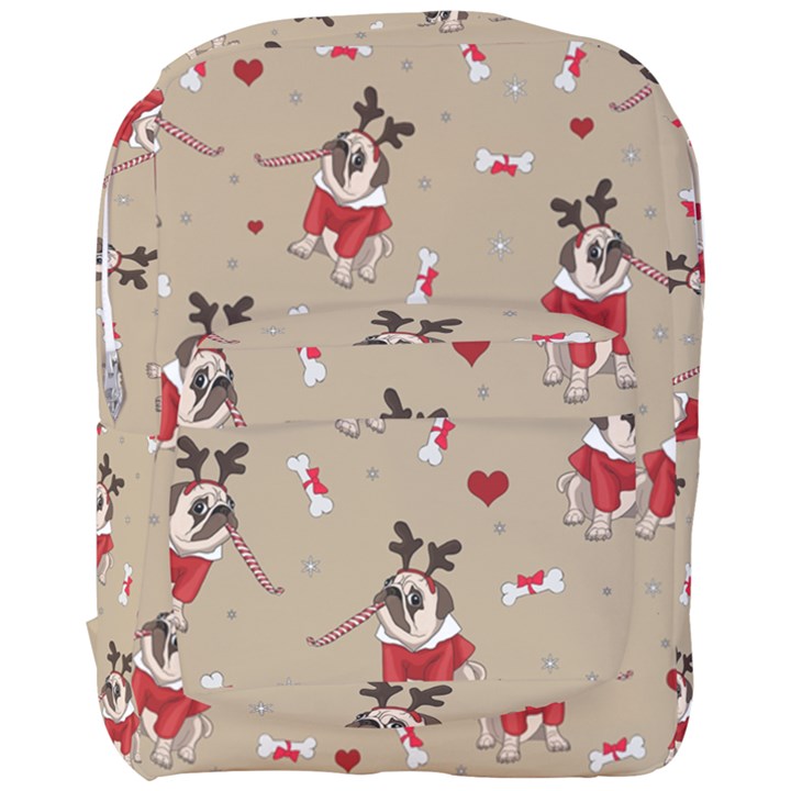 Pug Xmas Pattern Full Print Backpack