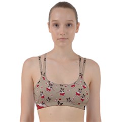 Pug Xmas Pattern Line Them Up Sports Bra