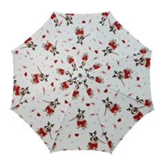 Pug Xmas Pattern Golf Umbrellas by Valentinaart