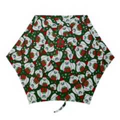 Yeti Xmas Pattern Mini Folding Umbrellas by Valentinaart