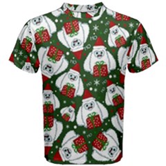 Yeti Xmas Pattern Men s Cotton Tee by Valentinaart