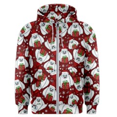 Yeti Xmas Pattern Men s Zipper Hoodie by Valentinaart