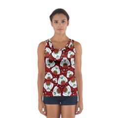 Yeti Xmas Pattern Sport Tank Top  by Valentinaart