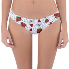 Yeti Xmas Pattern Reversible Hipster Bikini Bottoms by Valentinaart