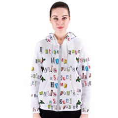 Santa s Note Women s Zipper Hoodie by Valentinaart