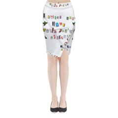 Santa s Note Midi Wrap Pencil Skirt by Valentinaart