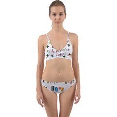 Santa s Note Wrap Around Bikini Set