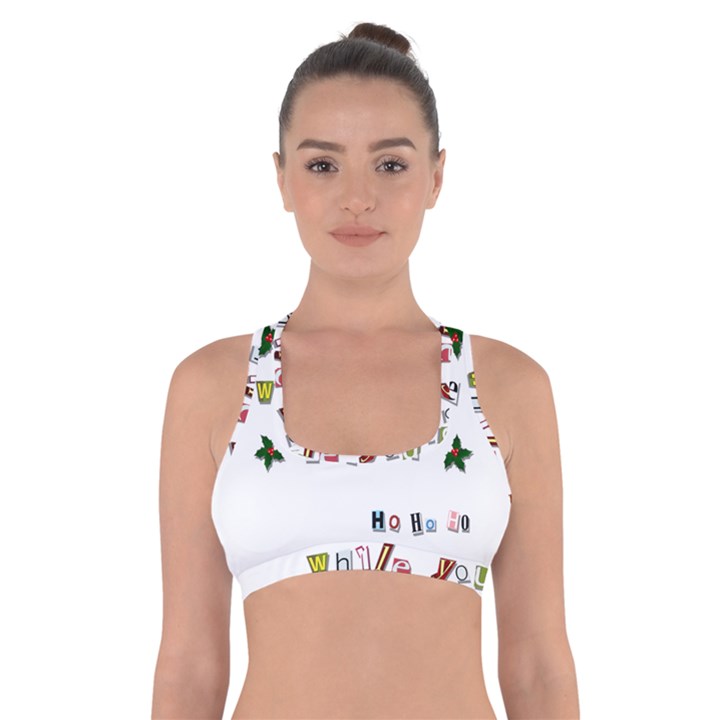 Santa s note Cross Back Sports Bra