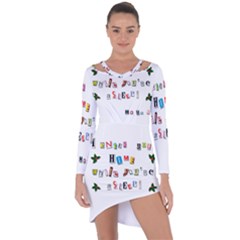 Santa s Note Asymmetric Cut-out Shift Dress by Valentinaart