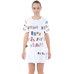 Santa s Note Sixties Short Sleeve Mini Dress by Valentinaart