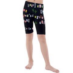 Santa s Note Kids  Mid Length Swim Shorts by Valentinaart