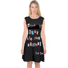 Santa s Note Capsleeve Midi Dress by Valentinaart