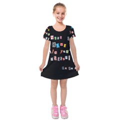 Santa s Note Kids  Short Sleeve Velvet Dress by Valentinaart