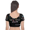 Santa s note Velvet Short Sleeve Crop Top  View2