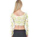 Chilli Pepers Pattern Motif Long Sleeve Crop Top View2