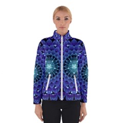 Accordant Electric Blue Fractal Flower Mandala Winterwear by jayaprime