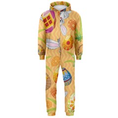 Easter Bunny And Egg Basket Hooded Jumpsuit (men) 