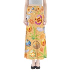 Easter Bunny And Egg Basket Full Length Maxi Skirt by allthingseveryone