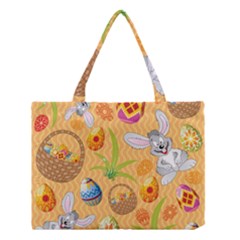 Easter Bunny And Egg Basket Medium Tote Bag by allthingseveryone