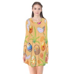 Easter Bunny And Egg Basket Flare Dress by allthingseveryone